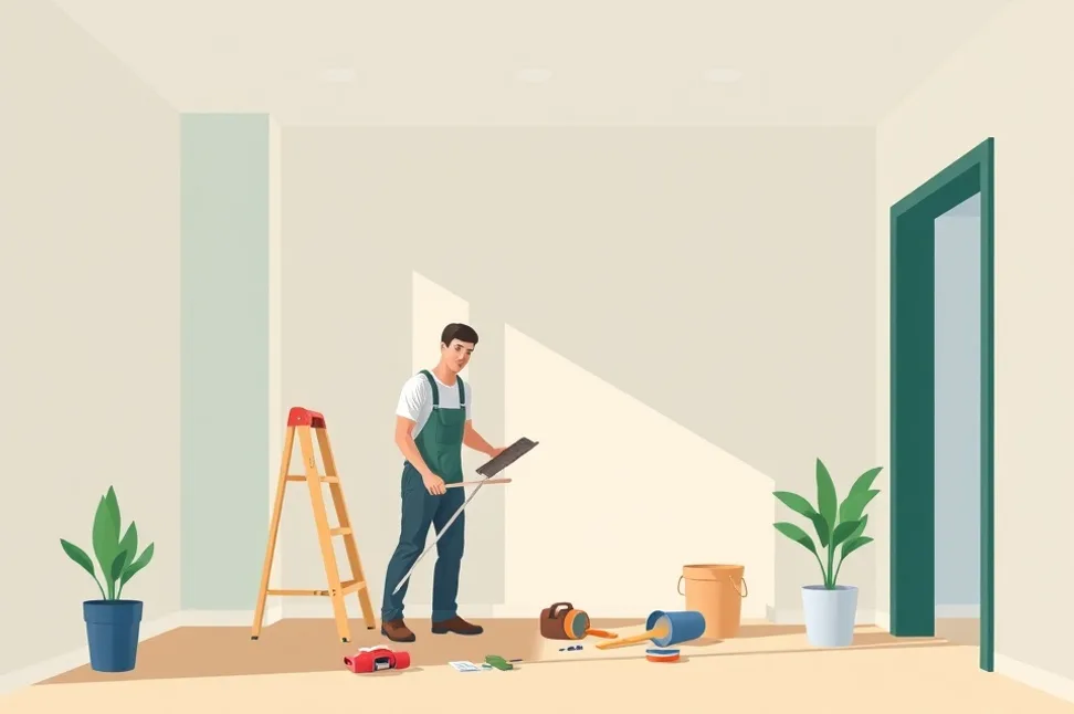 Intérieur rénové après travaux de peinture à Sèvremoine
